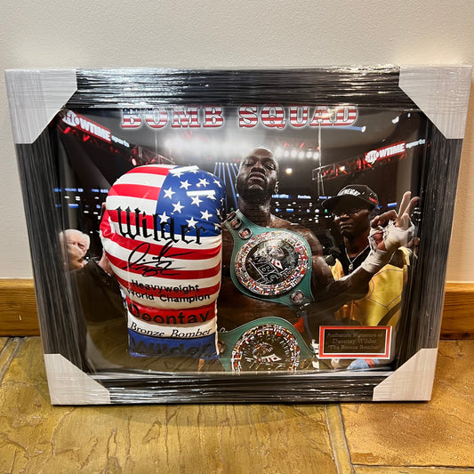 Deontay Wilder Signed and framed boxing glove