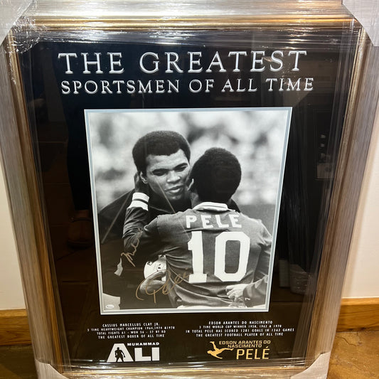 Muhammad Ali & Pele Dual Signed Photo