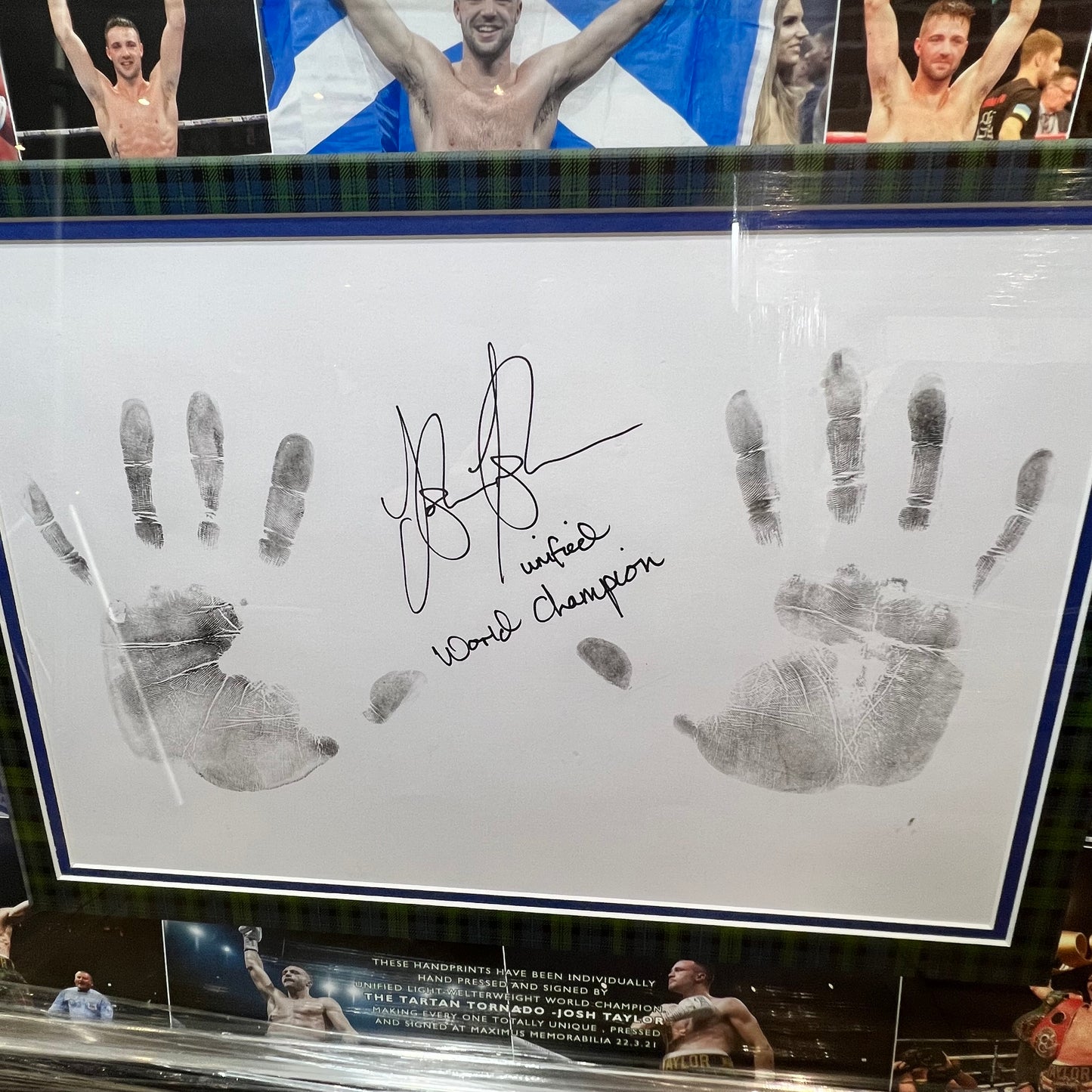 Josh Taylor Signed Hand Prints