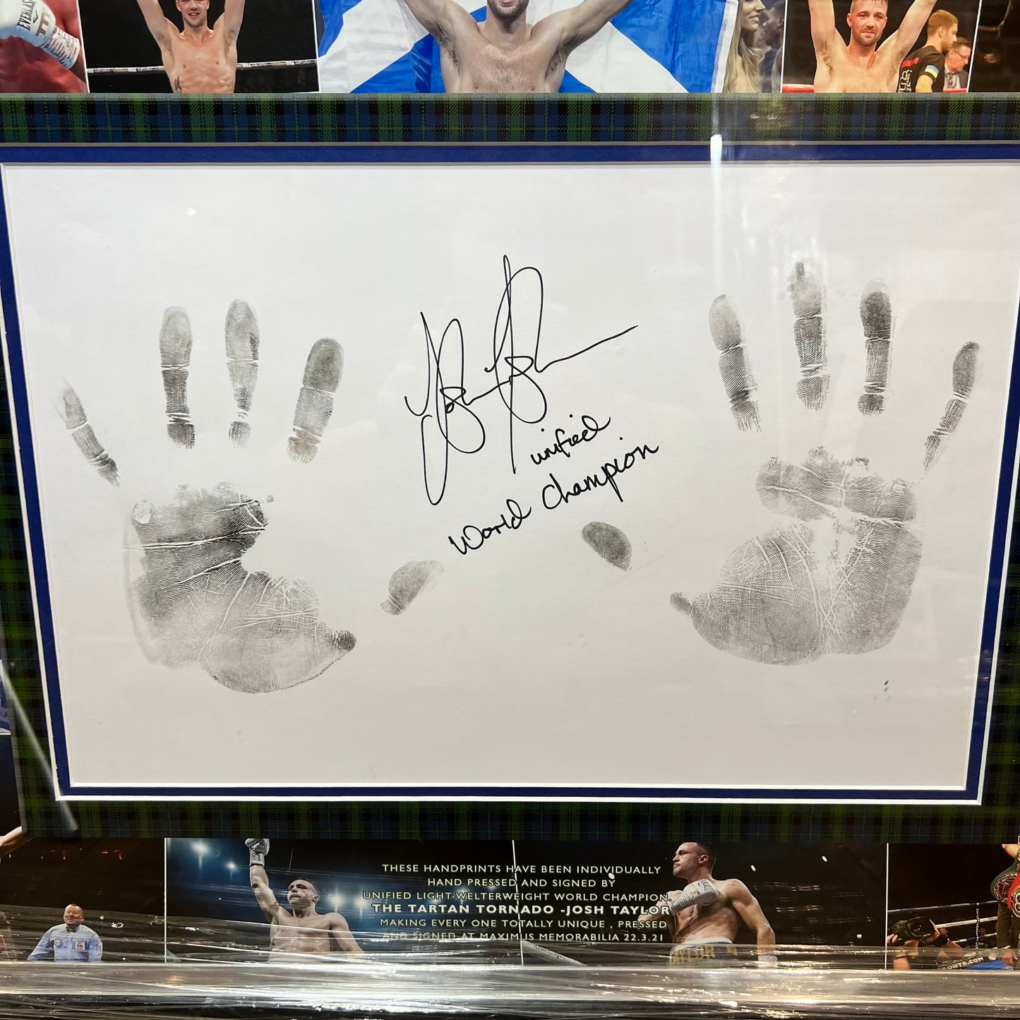 Josh Taylor Signed Hand Prints