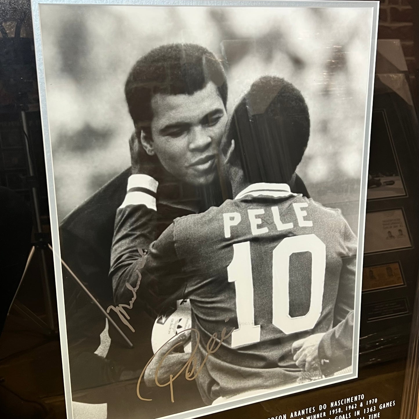 Muhammad Ali & Pele Dual Signed Photo