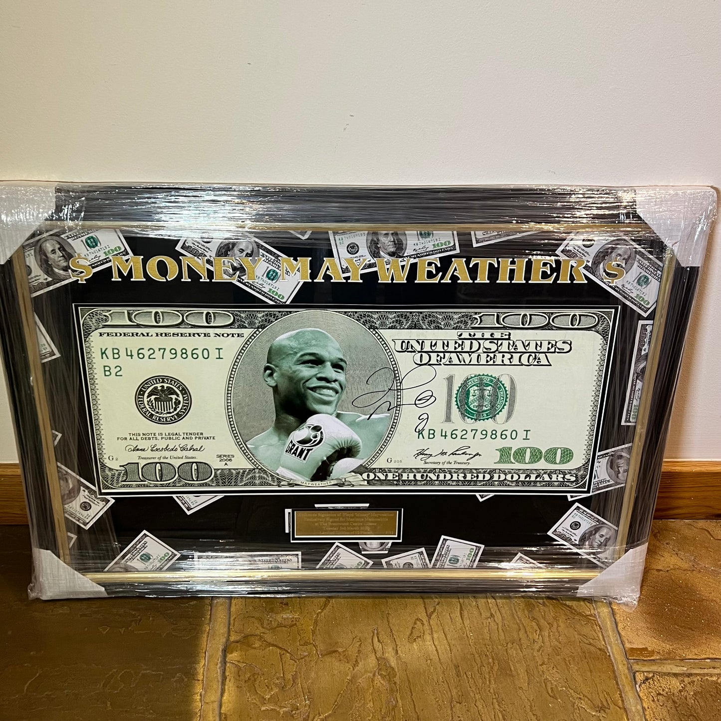 Mayweather signed 100 Dollar Bill