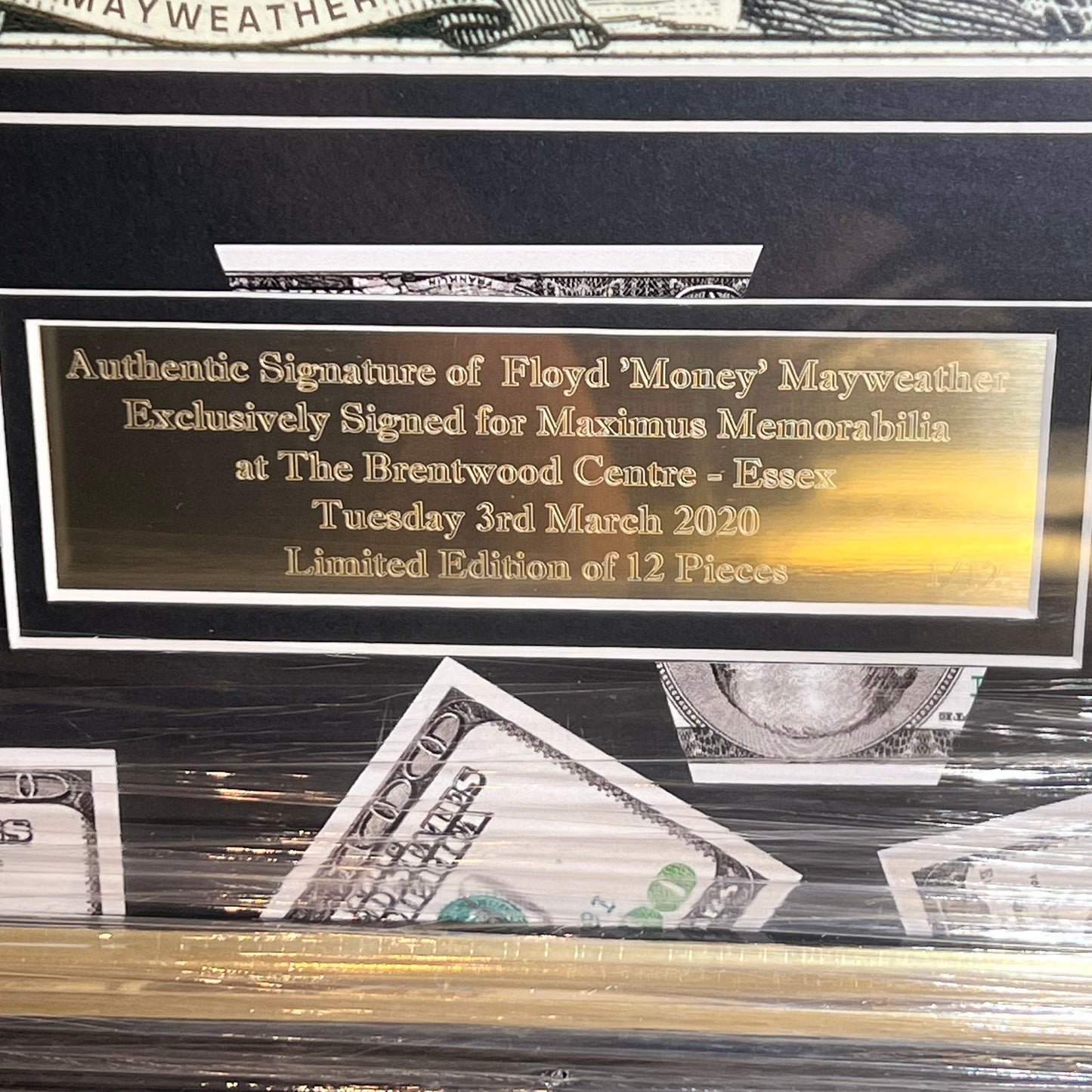 Mayweather signed 100 Dollar Bill